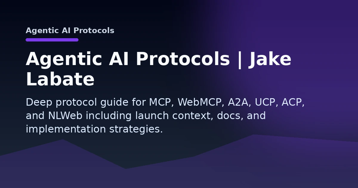 Agentic AI Protocols | Jake Labate Open Graph image