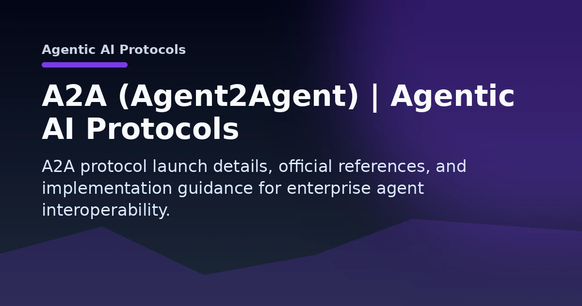 A2A (Agent2Agent) | Agentic AI Protocols Open Graph image