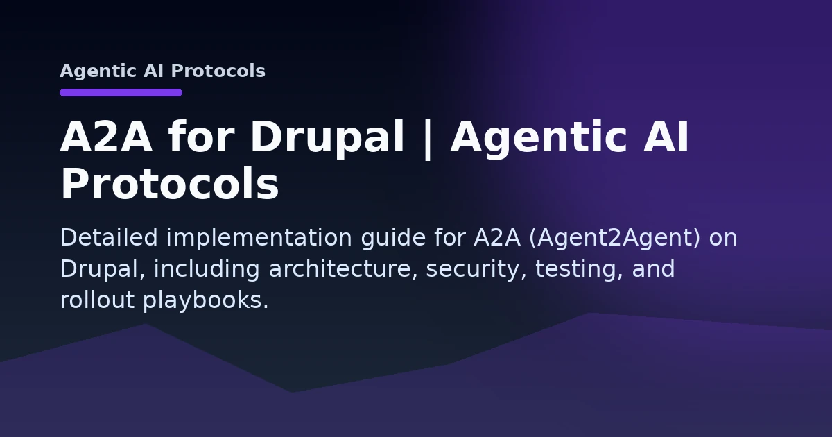 A2A for Drupal | Agentic AI Protocols Open Graph image