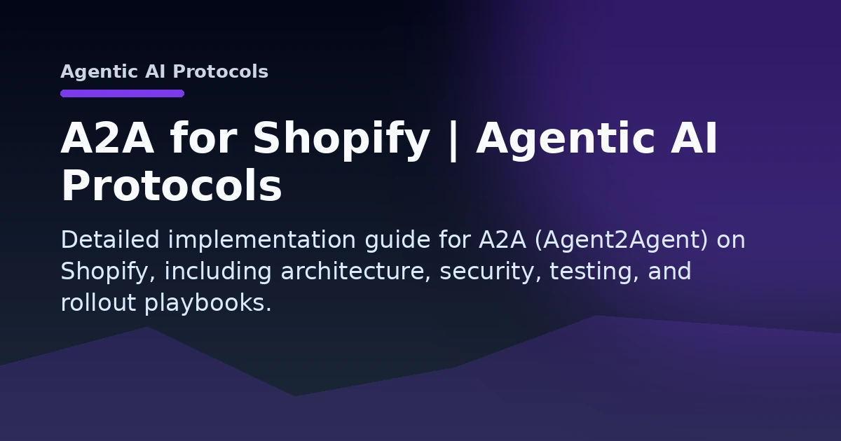 A2A for Shopify | Agentic AI Protocols Open Graph image