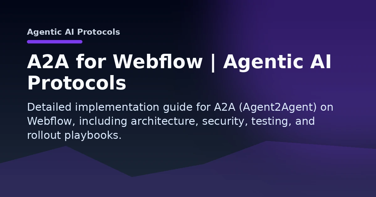 A2A for Webflow | Agentic AI Protocols Open Graph image