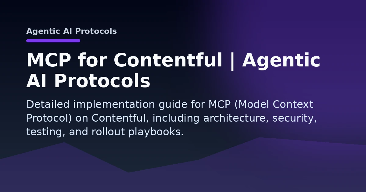 MCP for Contentful | Agentic AI Protocols Open Graph image