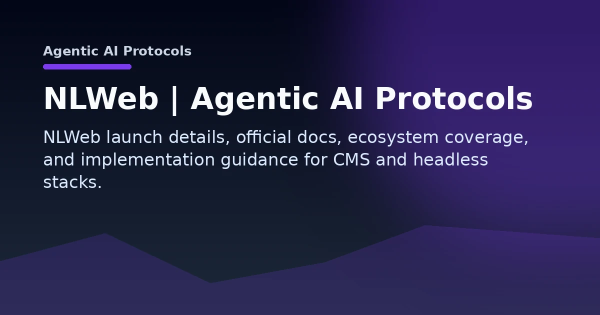 NLWeb | Agentic AI Protocols Open Graph image